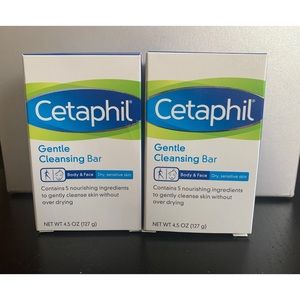 2 New Cetaphil Gentle Cleansing Bar